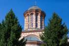 Romania, Bucharest. Stavropoleos, Eastern Orthodox monastery for nuns, built in Brancovenesc style. Art Print